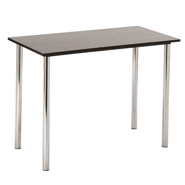 Table oberkampf h70 pieds chrome - 120x60 plateau noir
