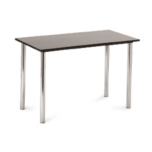 Table oberkampf h70 pieds chrome - 160x80 plateau noir