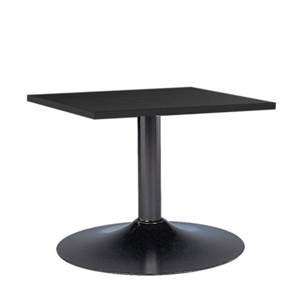 Table trévise h70 pieds chrome - 60x60 plateau noir