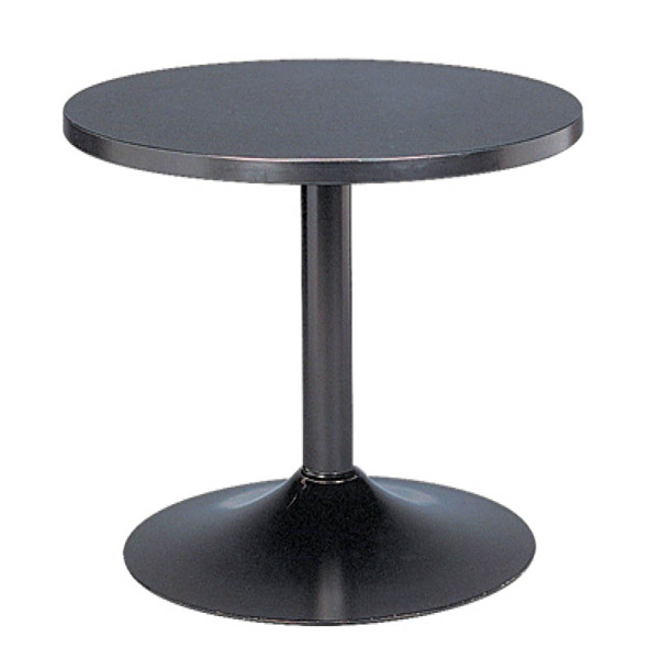 Table trévise h70 pieds chrome - ø60 plateau noir