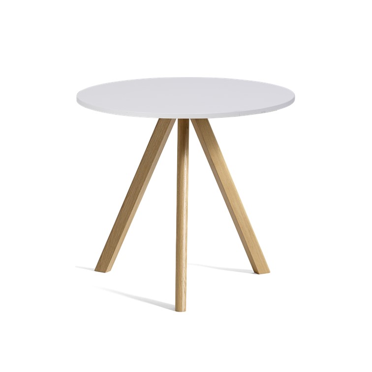 Table Amagni 70 bois - ø80 blanc