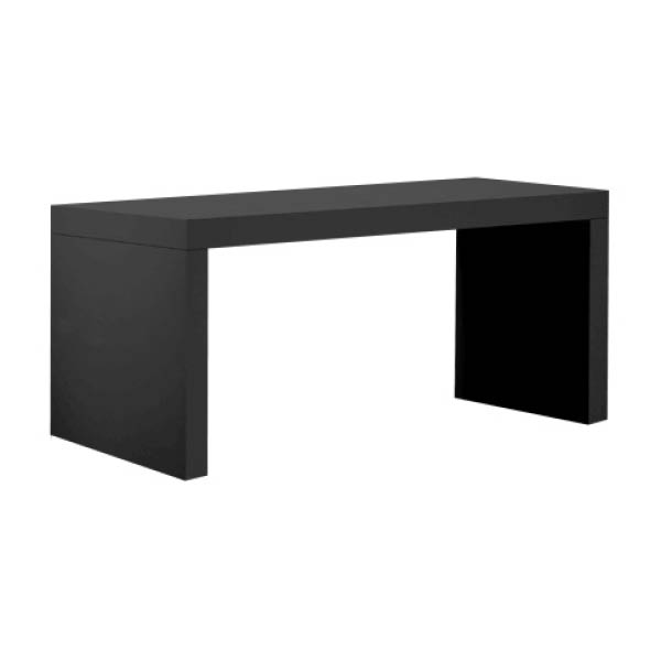 Table levante h75 pieds en bois - 120x60 plateau noir