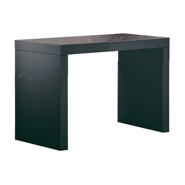 Table levante h75 pieds en bois - 140x60 plateau noir