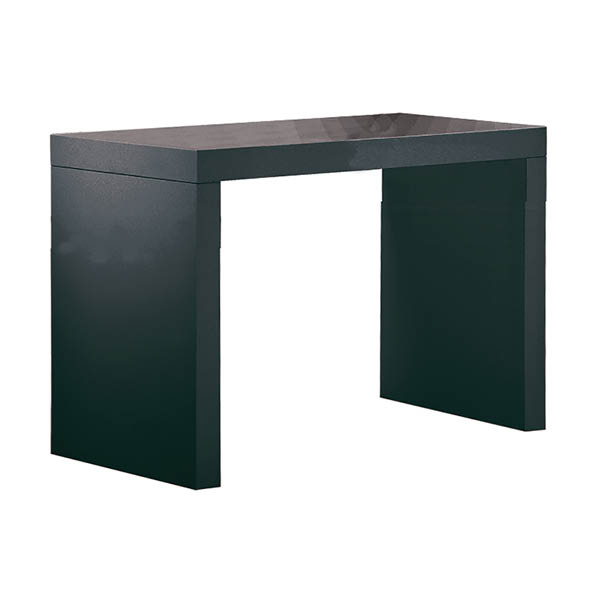 Table levante h75 pieds en bois - 170x60 plateau noir